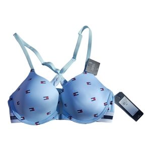 Tommy Hilfiger Women's Light Blue Racerback Micro Push-up Bra Size 34B